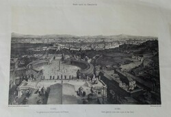 Félix Benoist - Kilátás -  Szent Péter bazilika kupolájából (1870)litográfia eladó