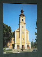 Postcard, andocs, parish church, landscape detail