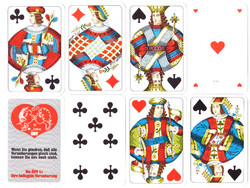 152. Preference francia kártya Nagykoronás bécsi kártyakép Piatnik 1981 32 lap