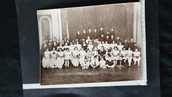 1936 Ferenc józsef institute dance evening inscribed + stamped photo group photo