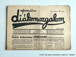 1943 április    /  református diákmozgalom  /  Ajándékba :-) Eredeti, régi ÚJSÁG Ssz.:  26562