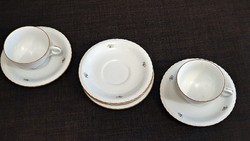 3 db. kávés csésze. EPIAG Royal, Csehszlovák porcelán, kávés készlet darabjai.