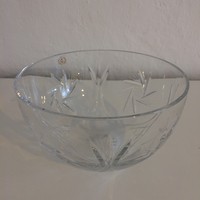 Parádi kristály kerek üvegtál - kínáló - asztalközép