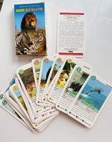 Vadon élő állatok Kvíz-Kvartett kártya játék (kb. 1996) 32 db-os szett, hibátlan