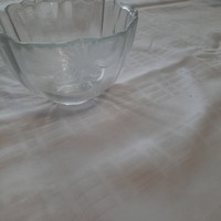 Flower patterned glass bowl