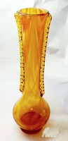 Large amber-yellow Murano handcrafted vase, xx. From the beginning of the century, a rarity in his collection