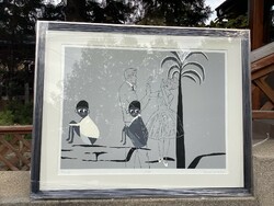 White László (1953): a large screen print is for sale, ready to hang on the wall!