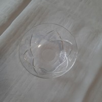 Incised glass bowl
