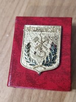 75 years old bdsz (red) – bp., 1988 Metal plaque - mini book