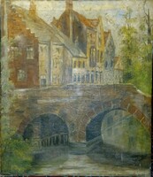 Antique Dutch painter 70 cm x 60 cm, oil on canvas-antique - b. Drums are the sign