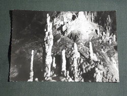 Postcard, aggtelek fortune teller, Baradla stalactite cave, Olympos stalactite detail