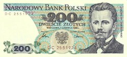 200 Zloty zlotych 1986 Poland is beautiful