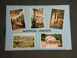 Postcard, aggtelek jósvafő, mosaic details, stalactite cave, resort, hostel, restaurant, hotel