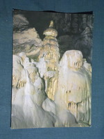 Postcard, aggtelek fortune teller, Baradla stalactite cave, Chinese pagoda stalactite detail