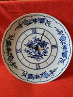 (Meisseni) onion pattern ilmenau / henneberg porcelain wall clock / plate clock
