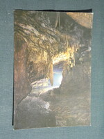 Postcard, aggtelek fortune teller, peace stalactite cave, stalactite detail