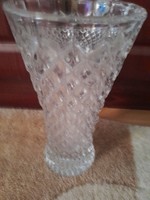 The polished crystal vase is beautiful