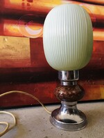 Ritka asztali lámpa-alma zöld bordázott bura ajándékkal