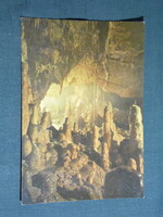 Postcard, aggtelek fortune teller, baradla stalactite cave, stalactite detail
