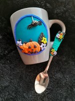 Mug with small spoon