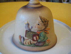 Hummel - Geobel  , porcelán csengő , 1978 certifikáttal  , gyári dobozában  , 10,5 x 16 cm