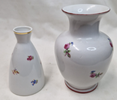 Hollóháza porcelain vases are sold together in perfect condition