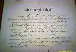 Reverend foundation certificate with church seals (Szécsény, 1898)