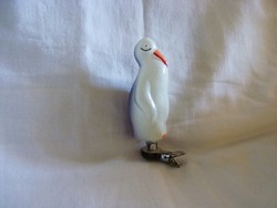 Old glass Christmas tree decoration! - Penguin! (Clip!)