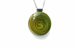 Vorvény 05 glass pendant with stainless steel chain