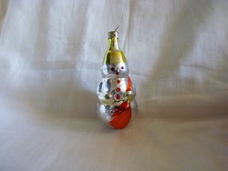 Old glass Christmas tree decoration - snowman!