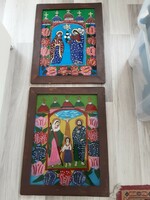 Stained glass painting icon
