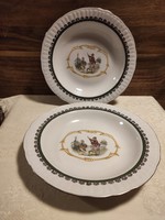 2 Polish porcelain plates with rococo pattern