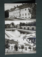Postcard, boly, mosaic details, Batthyány-Montenuovo-castle, beach, Záltalán school