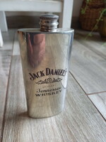 Régi ezüstözött Jack Daniels italos flaska (14,5x6,3x2,2)