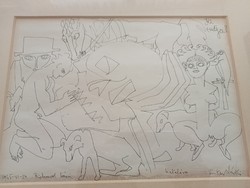 Ink drawing by László Winkler (1965)