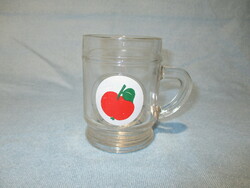 Ovis üveg pohár alma jellel