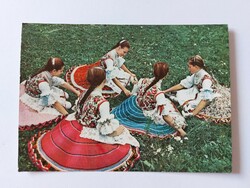 Old postcard Bujak folk costume 1968
