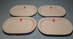 4 Pcs retro lowland pickles, hot dogs bowl, plate with paprika pattern