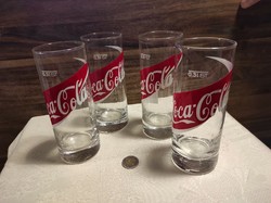 4 db coca-cola pohár retro