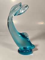 Solid glass fish figure 17.5cm