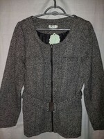 Miss 83 zippered short fabric jacket l/xl