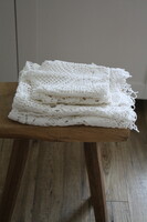 Wonderful white crocheted cotton lace tablecloths 4 pcs - beautiful