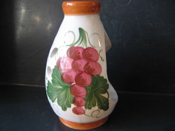 Ceramic candle holder with Italian grape pattern