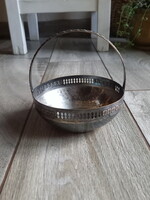 Nice old silver-plated centerpiece/offering basket (12.5x12 cm)