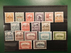 1918. Fiume 17 pcs. Stamp