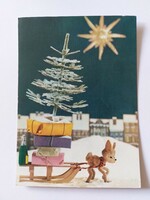 Régi karácsonyi képeslap mesefigura 1968