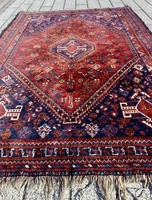 Antik Iráni Shiraz kézi csomózású perzsa szőnyeg.   ALKUDHATÓ