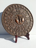 Bronze wall ornament by industrial artist Zoltán Pap