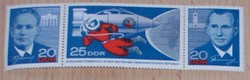 DDR 1965-Űrhajósok-Posta tiszta bélyegcsík