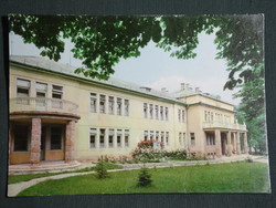 Postcard, blanket, boy's school dormitory view, detail